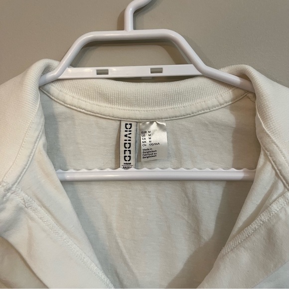 H&M white cropped polo - size M - Picture 2 of 4